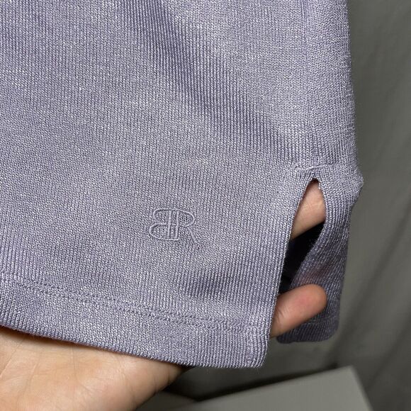 Banana Republic Womens Long Sleeve V-Neck Top Purple MEDIUM NWT - Picture 4 of 7